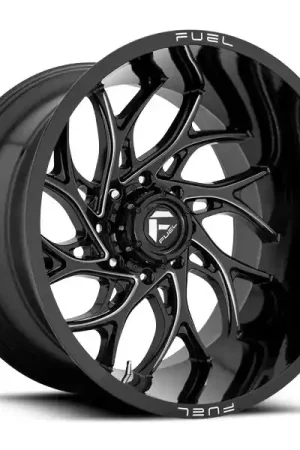 Final Sale Fuel Offroad Wheels Runner D741 Gloss Black Milled 20x10 -18mm Offset 5x127 (5x5)