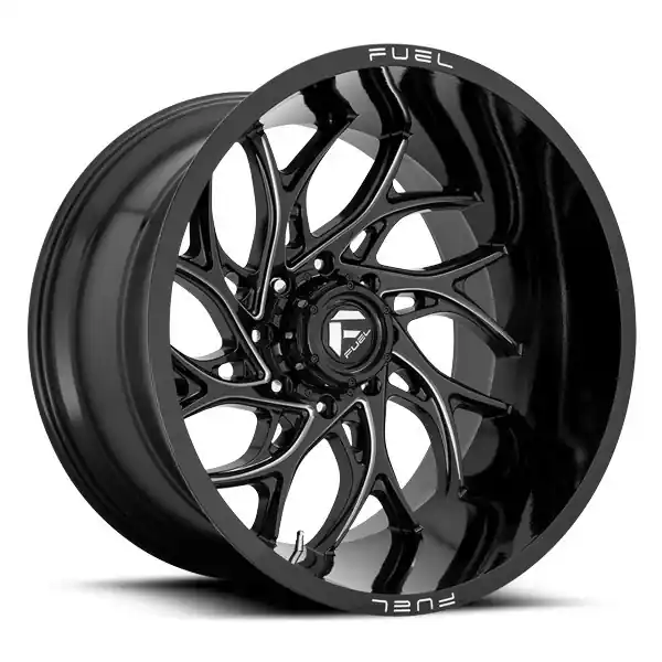 Final Sale Fuel Offroad Wheels Runner D741 Gloss Black Milled 20x10 -18mm Offset 5x127 (5x5)