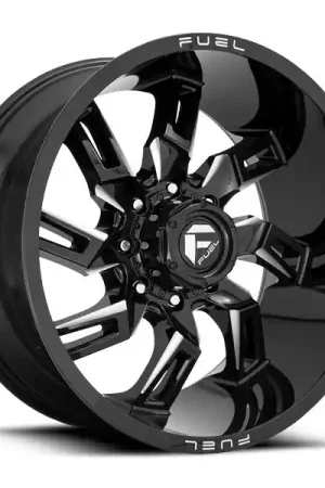 Fuel Offroad Wheels Lockdown D747 Gloss Black Milled 20x10 -18mm Offset 8x180 Brand New