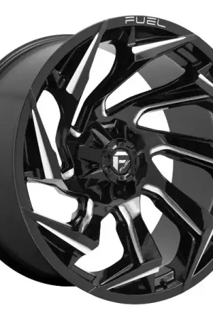 Low Price Fuel Offroad Wheels Reaction D753 Gloss Black Milled 17x9 -12mm Offset 5x139.7 (5x5.5),5x150
