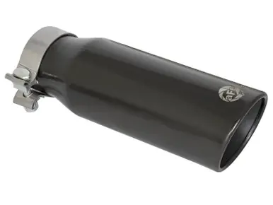 Top Rated aFe MACH Force-Xp 409 Stainless Steel Clamp-on Exhaust Tip 3in Inlet 4in Outlet - Black - 49T30404-B121