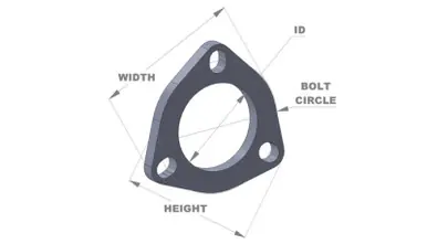 Vibrant 3-Bolt T304 SS Exhaust Flanges (3in I.D.) - 5 Flange Bulk Pack - 1483 Viral