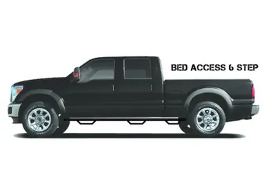 N-Fab Nerf Step 15-17 Chevy-GMC 2500/3500 Double Cab 8ft Bed - Gloss Black - Bed Access - 3in - C15102QC-6 Free Shipping
