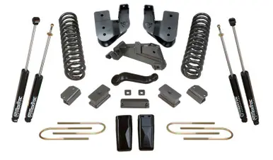 MaxTrac 13-18 RAM 3500 4WD 4in/1in MaxPro Coil Lift Kit w/Radius Arm Brkts & MaxTrac Shocks - K947341 Free Returns