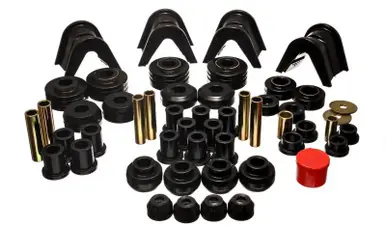 Worldwide Shipping Energy Suspension 73-79 Ford F-150 Pickup w/ 2 Degree C-Bushing Black Hyper-Flex Master Bushing Set - 4.18106G