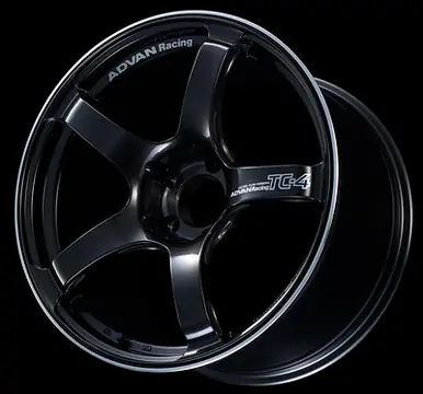 Top Rated Advan TC4 17x8.0 +45 5-100 Black Gunmetallic & Ring Wheel - YAD7G45DBGR