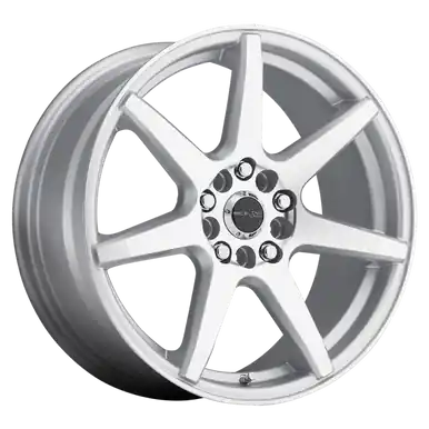 Raceline 131S Evo 16x7in / 5x110/5x115 BP / 40mm Offset / 72.62mm Bore - Silver & Machined Wheel - 131S-67086+40 Genuine