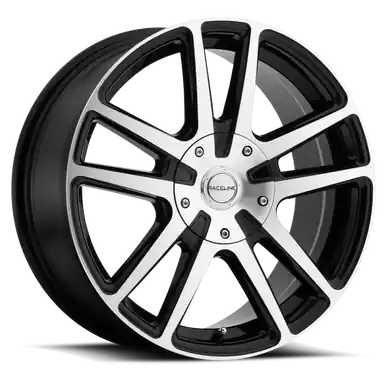 Raceline 145M Encore 18x8in / 5x110/5x114.3 BP / 40mm Offset / 72.62mm Bore - Black & Machined Wheel - 145M-88088+40 Bulk Order