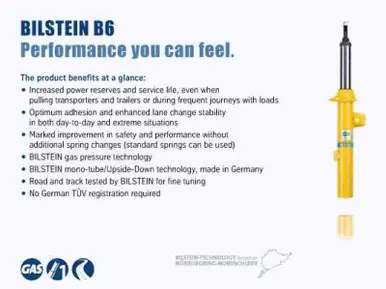 Best Seller Bilstein B6 11-14 Buick Regal / 13-14 Chevrolet Malibu Front Right 36mm Monotube Strut Assembly - 35-168003