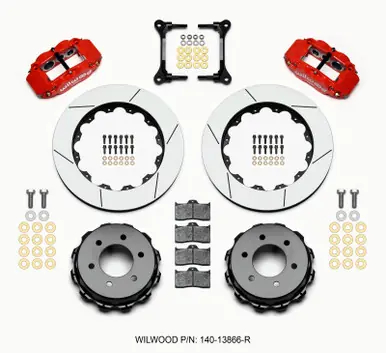 Wilwood Narrow Superlite 4R RearTruck Kit 14.25in Red 2012-Up Ford F150 (6 lug) - 140-13866-R Sale