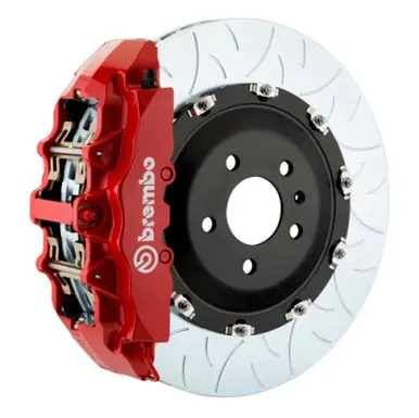 Premium Brembo 23+ Z (RZ34) Front GT BBK 6 Piston Cast 380x34 2pc Rotor Slotted Type-3-Red - 1T3.9034A2
