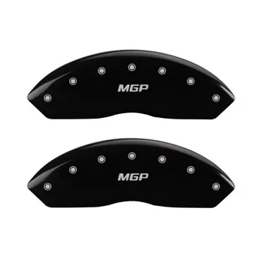 Limited Offer MGP 4 Caliper Covers Engraved Front & Rear MGP Black finish silver ch - 36006SMGPBK