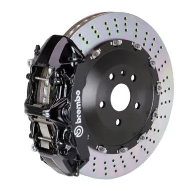 Last Chance Brembo 07-13 X5 Front GT BBK 6 Piston Cast 405x34 2pc Rotor Drilled-Black - 1T1.9502A1