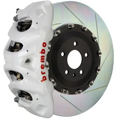 Brembo 11-18 Cayenne Front GT BBK 8 Piston Cast 412x38 2pc Rotor Slotted Type1-White - 1Q2.9613A6 Fresh Stock