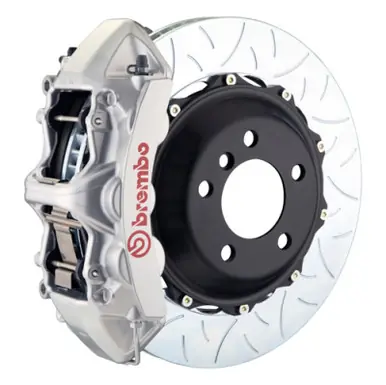 Premium Brembo 11-23 Challenger w/V8 Exc AWD/SRT8 Fr GT BBK 6Pis Cast 355x32 2pc Rtr Slot Type3-Silver - 1M3.8057A3