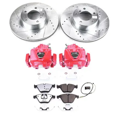 Express Delivery Power Stop 13-15 BMW X1 Front Z26 Street Warrior Brake Kit w/Calipers - KC7026-26