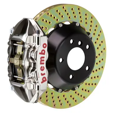 Grab Now Brembo 05-08 7-Series (After 3/5 Prod) Rear GTR BBK 4 Pist Billet 345x28 2pc Rotor Drilled- Nickel - 2P1.8008AR