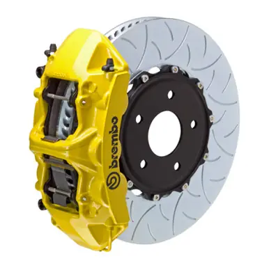 Time-Limited Brembo 02-21 WRX Front GT BBK 6 Piston Cast 350x34 2pc Rotor Slotted Type3- Yellow - 1N3.8012A5