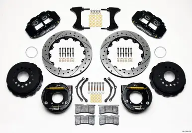 Wilwood Narrow Superlite 4R Rear P-Brk Kit 12.88in Drilled Chevy 12 Bolt w/ C-Clips - 140-12964-D Affordable