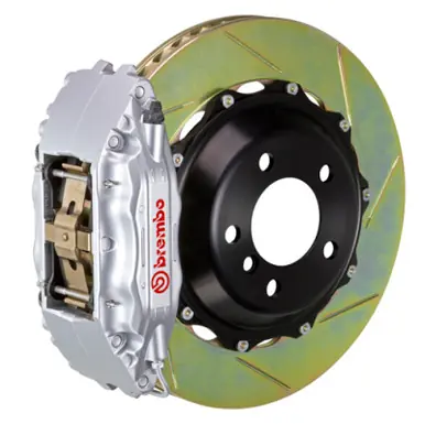 Latest Brembo 06-12 325i Excl xDrive Fr GT BBK 6Pis Cast 355x32 2pc Rotor Slotted Type1-Silver - 1M2.8009A3