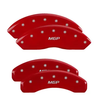MGP 4 Caliper Covers Engraved Front & Rear MGP Red finish silver ch - 23219SMGPRD Save Now