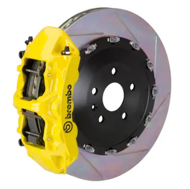 Brembo 03-09 Range Rover Front GT BBK 6 Piston Cast 405x34 2pc Rotor Slotted Type-1- Yellow - 1N2.9502A5 Last Chance