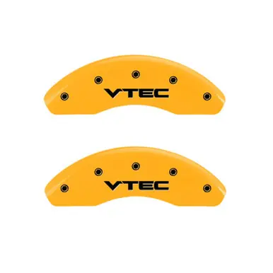 Instant Buy MGP 2 Caliper Covers Engraved Front Vtech Yellow Finish Black Characters 1999 Honda Accord - 20210FVTCYL