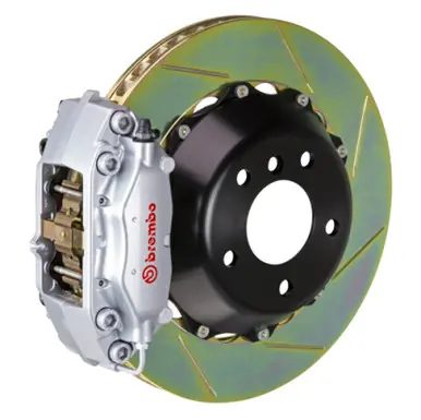 Brembo 00-05 ML500/ML55 AMG Rear GT BBK 4 Piston Cast 2pc 345x28 2pc Rotor Slotted Type1-Silver - 2C2.8018A3 No Minimum Order