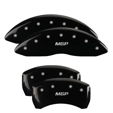 MGP 4 Caliper Covers Engraved Front & Rear MGP Black finish silver ch - 36010SMGPBK Low Price