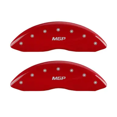 Trending MGP 4 Caliper Covers Engraved Front & Rear Oval logo/Ford Red finish silver ch - 10236SFRDRD