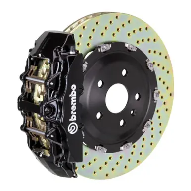 Brand New Brembo 11-21 Grand Cherokee (Excl. SRT) Fr GT BBK 6 Piston Cast 2pc 380x34 2pc Rotor Drilled-Black - 1J1.9020A1