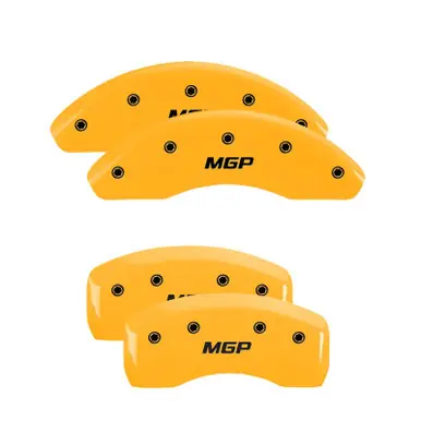 Limited Offer MGP 4 Caliper Covers Engraved Front & Rear MGP Yellow finish black ch - 47003SMGPYL
