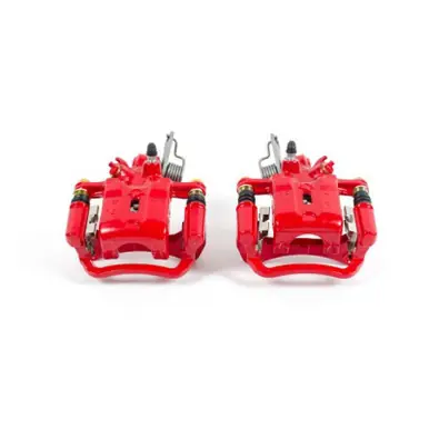 Weekend Sale Power Stop 2001 Infiniti I30 Rear Red Calipers w/Brackets - Pair - S2856