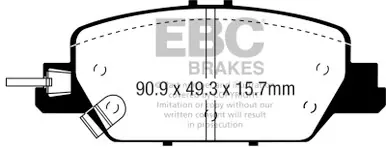 EBC 2017+ Honda CR-V 1.5L Turbo Ultimax2 Rear Brake Pads - UD2037 Latest