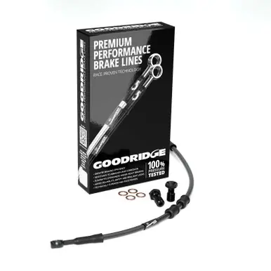 Bargain Goodridge 12-13 HD XL1200X FORTY EIGHT +4in Front Brake Line Kit - Black - HD0124-1FB-BK4