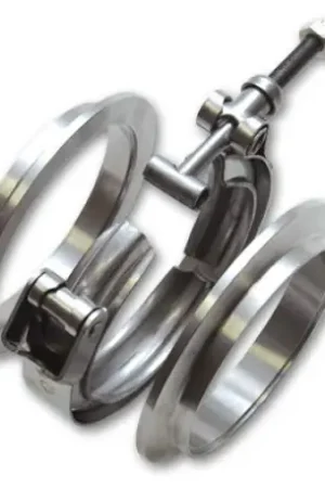 Vibrant T304 SS V-Band Flange Assembly for 5in O.D. Tubing incl 2 V-Band flanges & 1 V-Band Clamp Fresh Stock