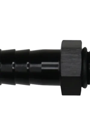 Buy Direct DeatschWerks 6AN ORB Male to 1/2in Male Triple Barb Fitting (Incl O-Ring) - Anodized Matte Black