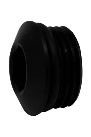 Bargain DeatschWerks 10AN ORB Male Plug Low Profile Internal Allen/Hex (Incl O-Ring) - Anodized Matte Black