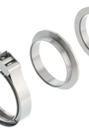 Best Price Borla Universal 3in Stainless Steel 3pc V-Band Clamp w/ Male and Female Flanges