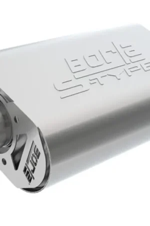 Borla 11-15 Chevy Camaro Stainless Steel Oval S-Type 2.5in Inlet/Outlet Crate Exhaust Muffler Worldwide Shipping