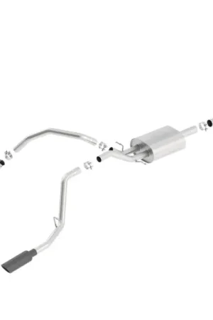 Borla 14 Silv/Sierra C/B Exh ATAK 1500 5.3L V8 AT/MT 2&4WD Ext Cab (78.7) WB - Black Chrome Budget