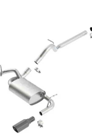 Borla 12-16 Jeep Wrangler 3.6L AT/MT 4DR 4WD S SQ RL AC SR 2.5in 2in TIP 3.5inx3.28in Black Chrome Popular
