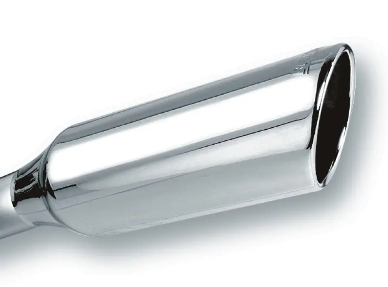 Best Seller Borla 2.25in Inlet 4in Round Rolled Angle Cut x 12in Long Embossed Exhaust Tip