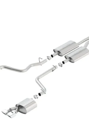 Borla 11-14 Dodge Challenger 3.6L AT/MT RWD 2Dr Single Split Rear Exit Rectangle Tip Catback Exhaust Secure Checkout