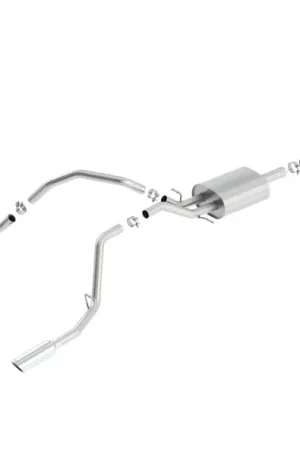 Borla 14 Silv/Sierra 1500 C/B S-Type Exh/2.75in Into Dual 2.25in Out 4in Tip Split Rear Exit Hassle-Free Returns