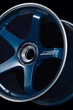 Viral Advan GT for Porsche 21x9.5 / +59 Offset / 5-130 / 71.8mm Bore / Racing Titanium Blue & Ring