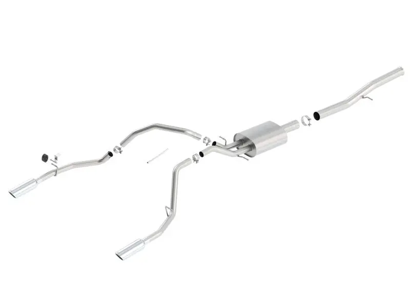 Borla 14 Silv/Sierra 1500 EC Std/CC Short 143.5in WB ATAK Single Split Rear Exit Cat-Back Exhaust In Demand
