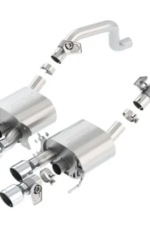 Borla 14-15 Chevy Corvette C7 6.2L RWD w/AFM &NPP S-Type Dual Round Rolled Center Rear Exit Exhaust Next Day Delivery