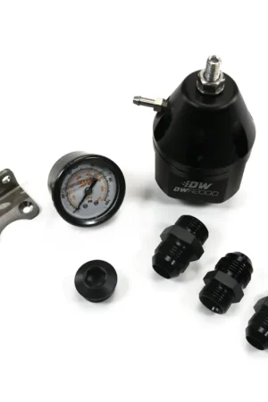 Buy Direct DeatschWerks DWR2000 AFPR + Pressure Gauge + 10AN Fittings - Anodized Black