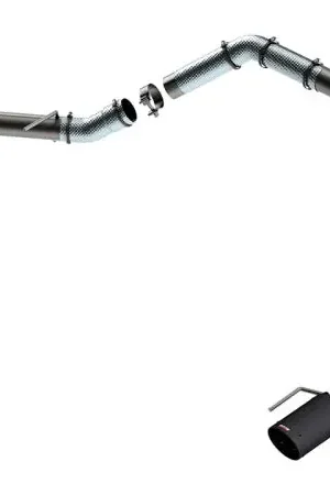 Weekend Sale Borla 21-23 Ford Raptor 3in Tail Pipe Kit 4.5in Tip - Carbon Fiber Black Anodized